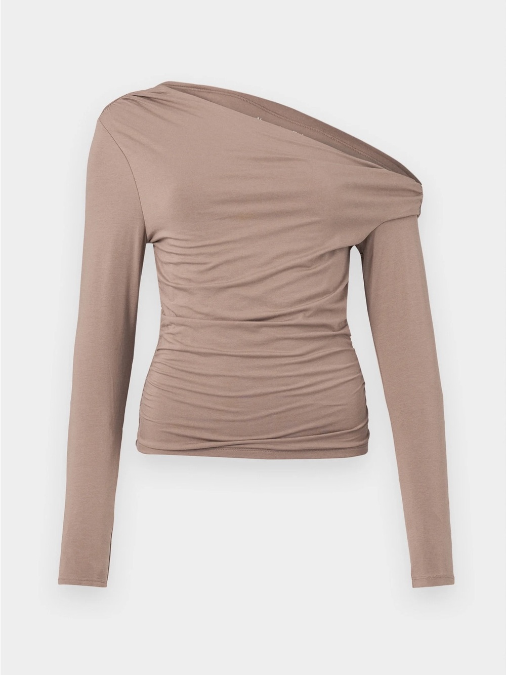 Abercrombie & Fitch Long-Sleeve Off-The-Shoulder Draped Top S